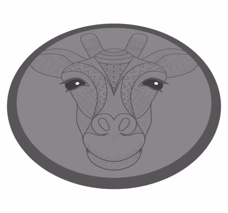 Aflombra vinílica animales diseño de jirafa gris - TenVinilo