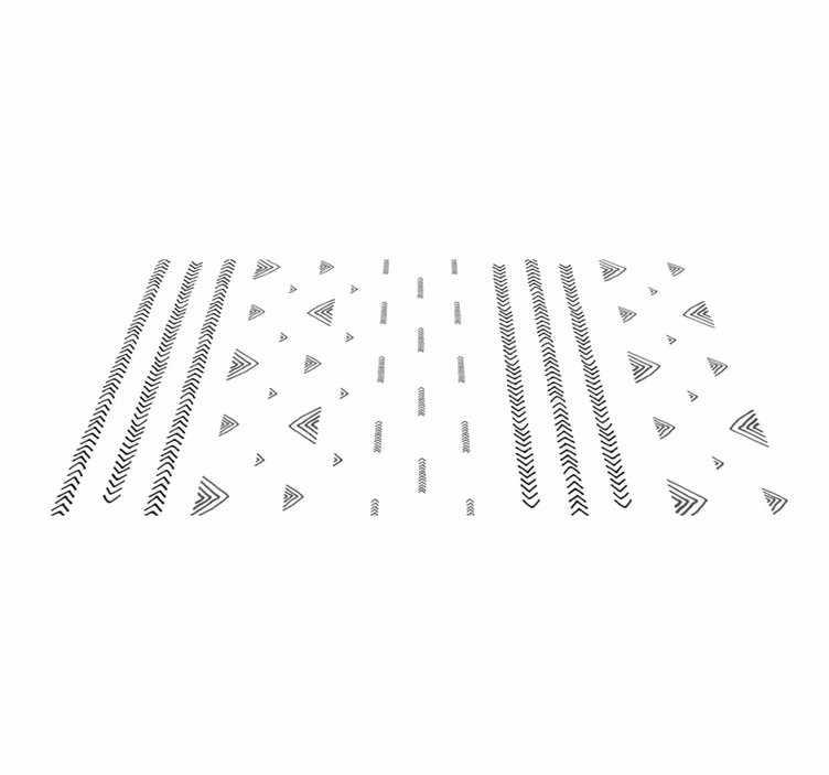Alfombra vinílica étnica patrones geométricos contemporáneos - TenVinilo