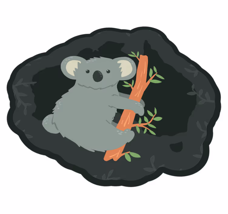 Aflombra vinílica animales lindo dije de koala - TenVinilo