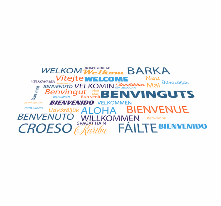 Alfombra vinílica recibidor bienvenida variaciones - TenVinilo
