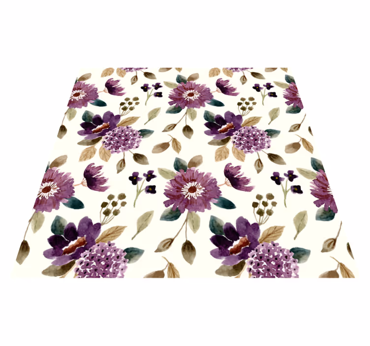 Alfombra vinílica flores alegría floreciente - TenVinilo