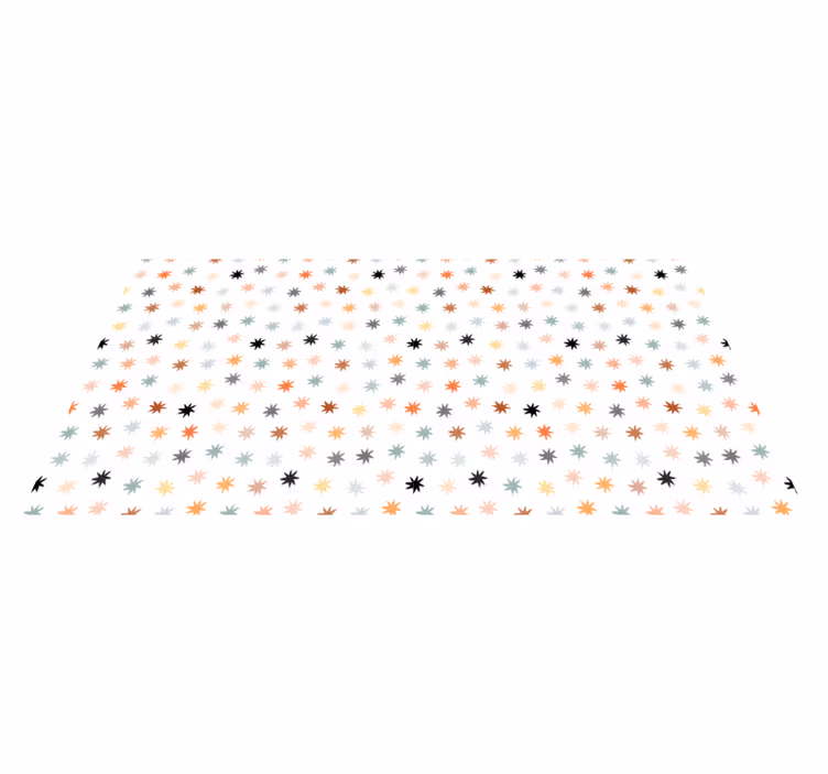 Alfombra vinilo rectangular Estrellas de colores - TenVinilo
