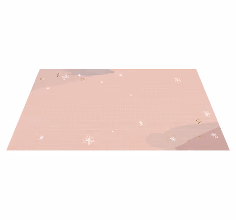 Alfombra vinílica estrellas diseño minimalista beige - TenVinilo