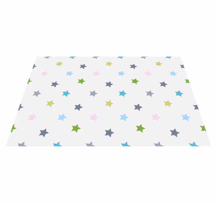 Alfombra vinílica estrellas colores minimalistas - TenVinilo