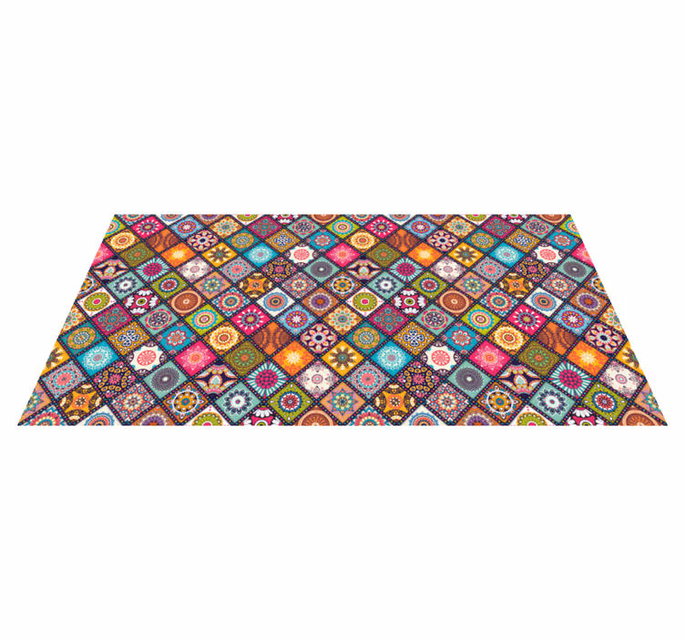 Alfombra vinílica hidráulica decorativo vibrante - TenVinilo