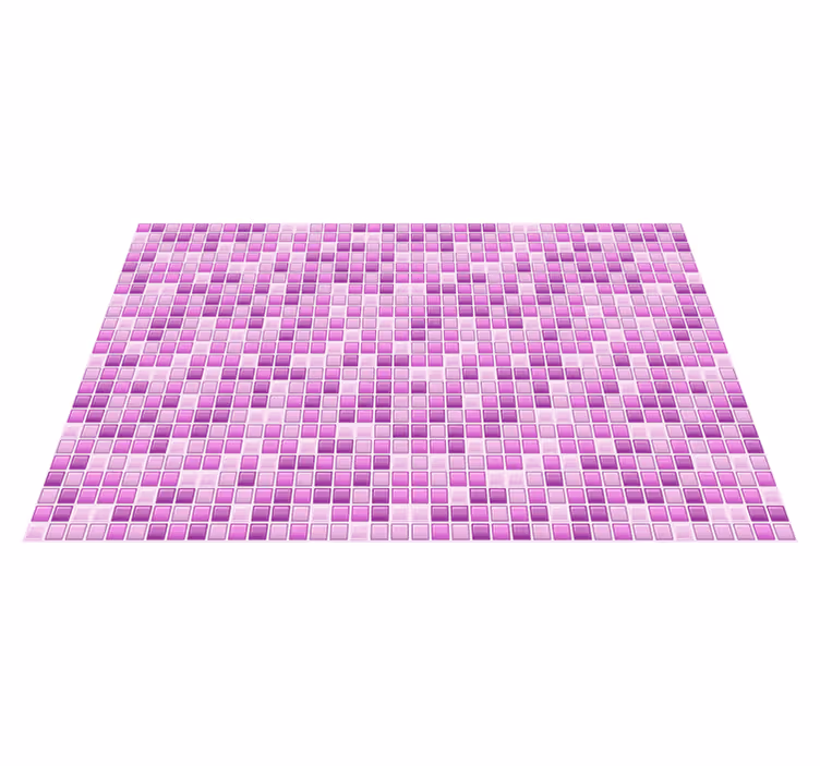 Alfombra vinílica hidráulica mosaico de tonos morados - TenVinilo