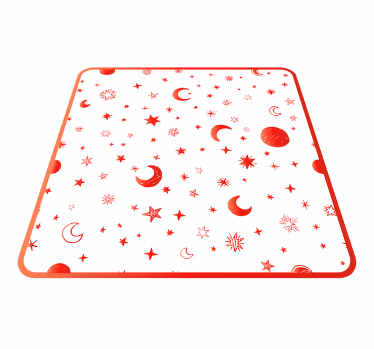 Alfombra vinílica estrellas elementos celestiales - TenVinilo