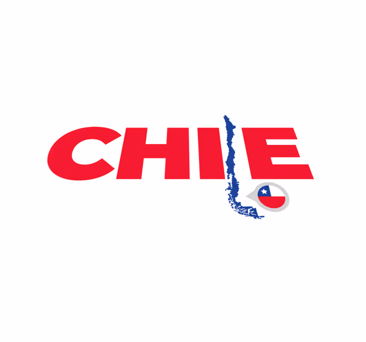 Alfombra vinílica con frase mapa de chile - TenVinilo