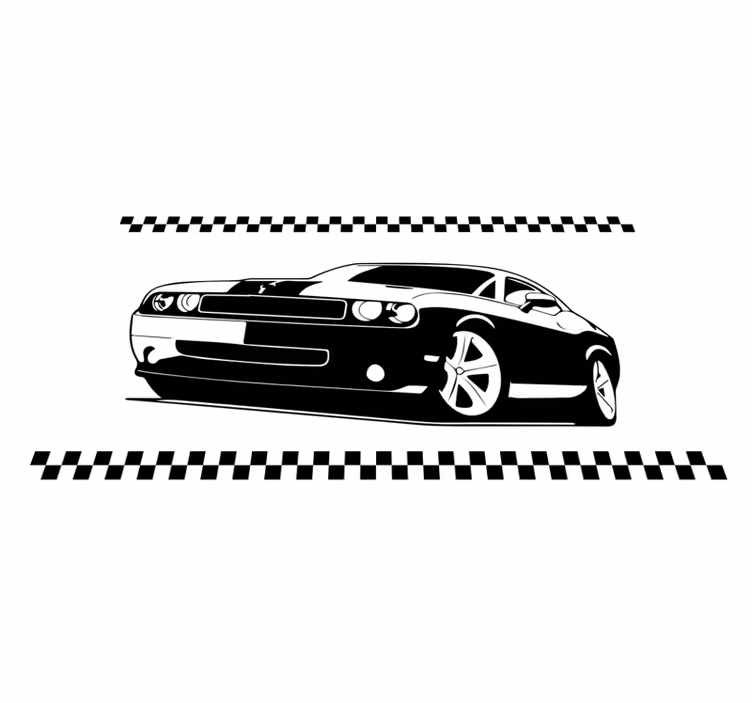Alfombra vinílica vintage Muscle car moderno - TenVinilo