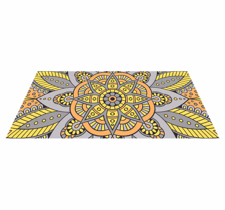 Alfombra vinílica mandala patrón mandala elegante - TenVinilo