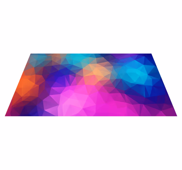 Alfombra vinílica geométrica fusión colorida - TenVinilo