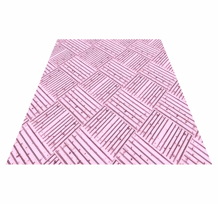 Alfombra vinílica baño patrón de madera rosa - TenVinilo