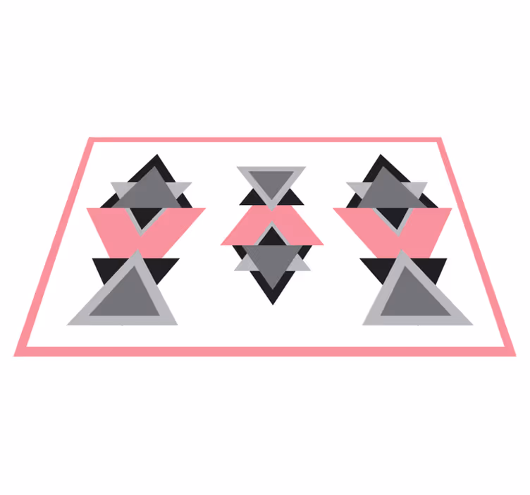 Alfombra vinílica geométrica figuras triangulares - TenVinilo