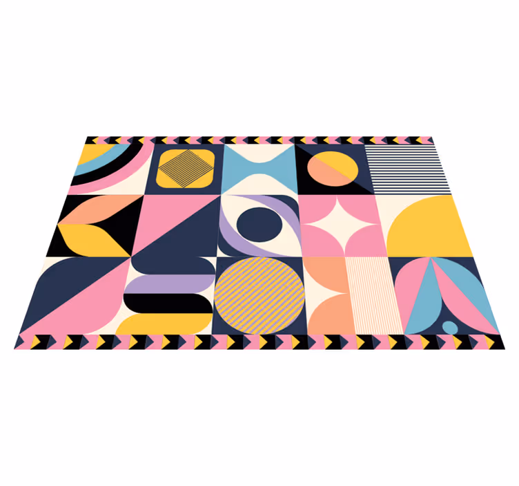 Alfombra de vinilo geométrica Arte geométrico de múltiples figura - TenVinilo