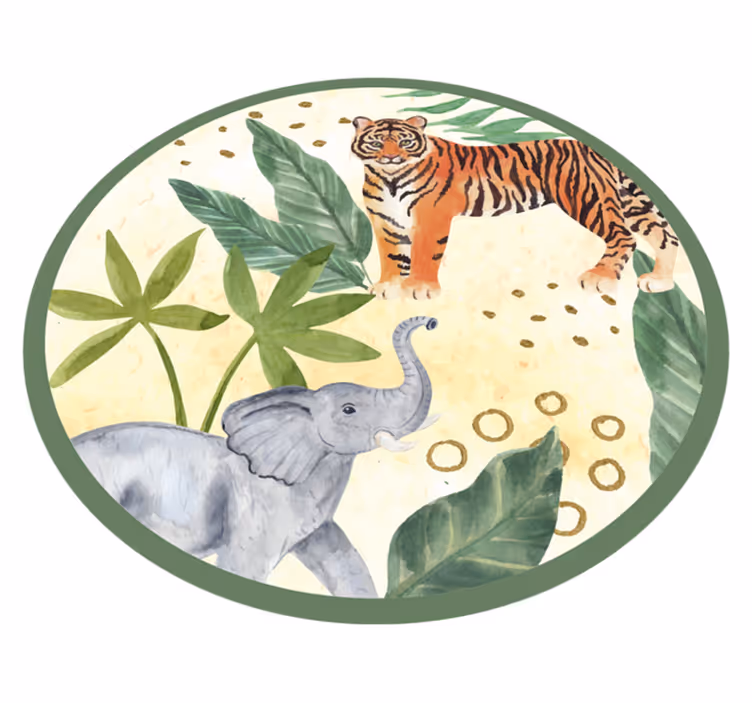 Aflombra vinílica animales escena de vida silvestre tropical - TenVinilo