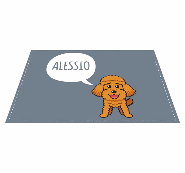 Aflombra vinílica animales Personaje de dibujos animados feliz pe - TenVinilo