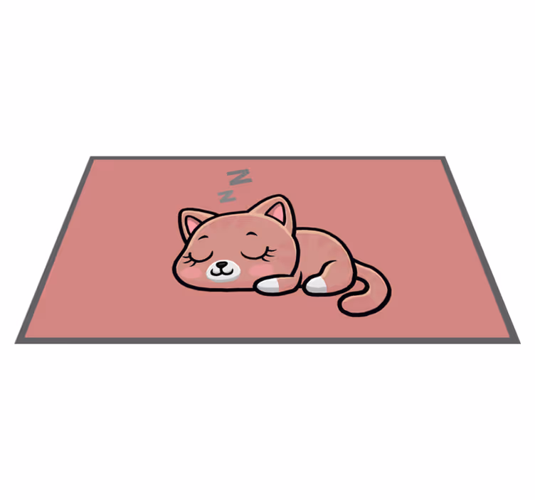 Aflombra vinílica animales felino dormido - TenVinilo