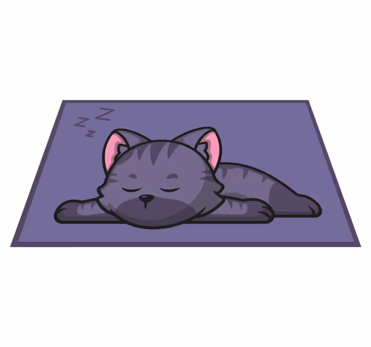 Aflombra vinílica animales gato durmiendo - TenVinilo