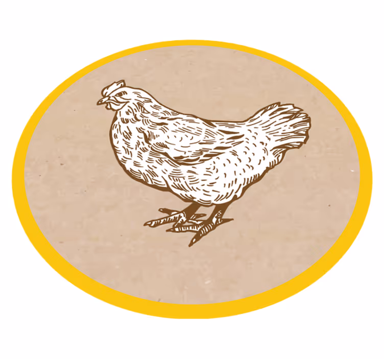 Aflombra vinílica animales ilustración de pollo - TenVinilo