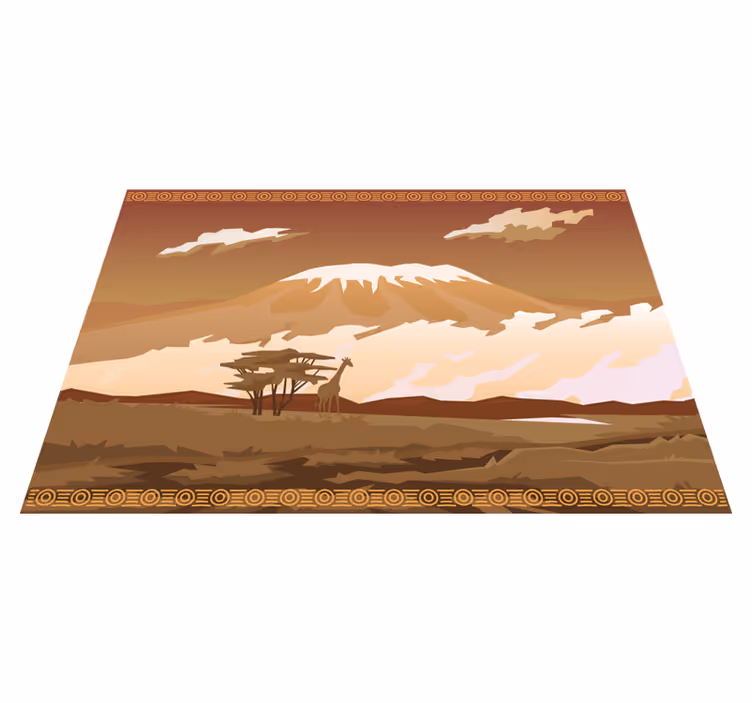 Alfombra vinílica naturaleza majestuosa vista a la montaña - TenVinilo