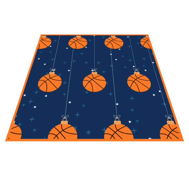 Alfombra vinílica dormitorio Patrón artístico de balones de balon - TenVinilo