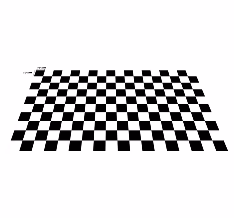 Alfombra de vinilo geométrica Tablero de ajedrez - TenVinilo