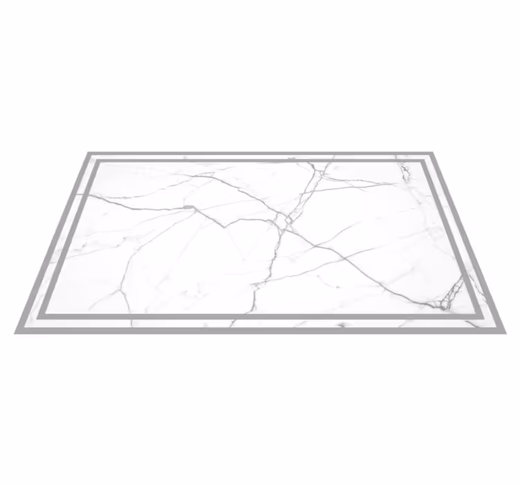 Alfombra vinílica imitación mármol elegantes estrías blancas - TenVinilo