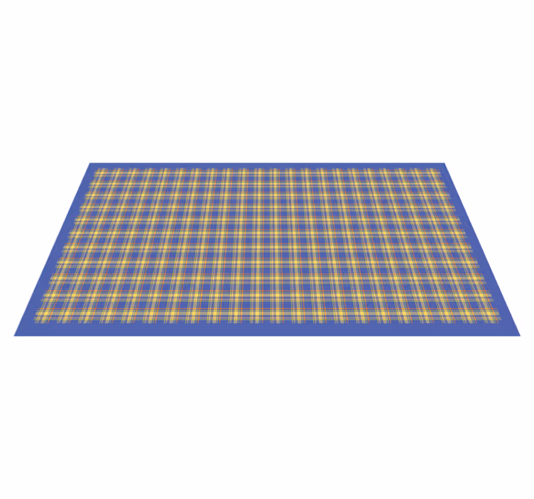 Alfombra vinílica rayas patrón de cuadros amarillos - TenVinilo