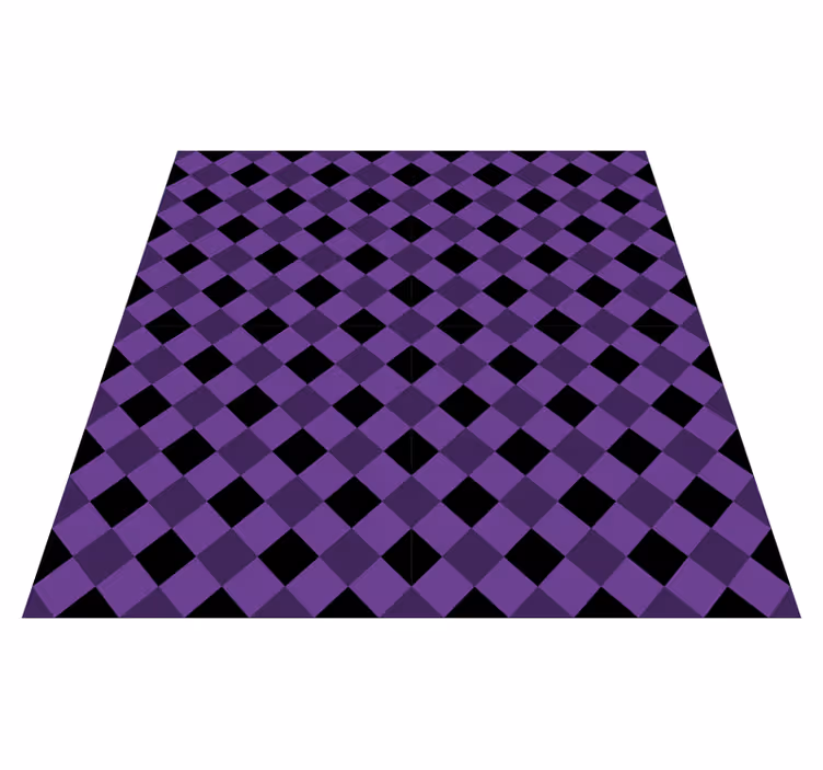 Alfombra vinilo cuadrada Cuadrados estampados morados y negros - TenVinilo