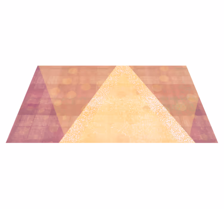 Alfombra vinílica geométrica esquema de color triangular - TenVinilo