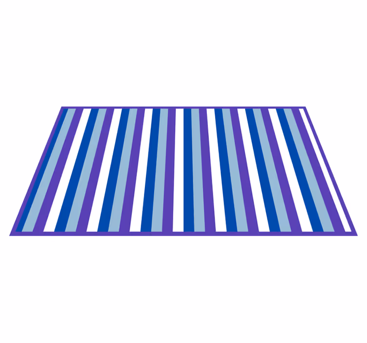 Alfombra vinílica rayas patrón azul brillante - TenVinilo