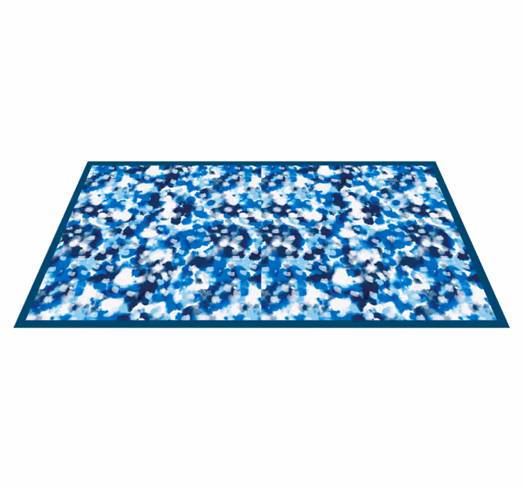 Alfombra vinílica infantil diseño de salpicadura azul - TenVinilo