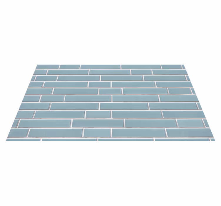 Alfombra vinílica textura Patrón de ladrillos azul claro - TenVinilo