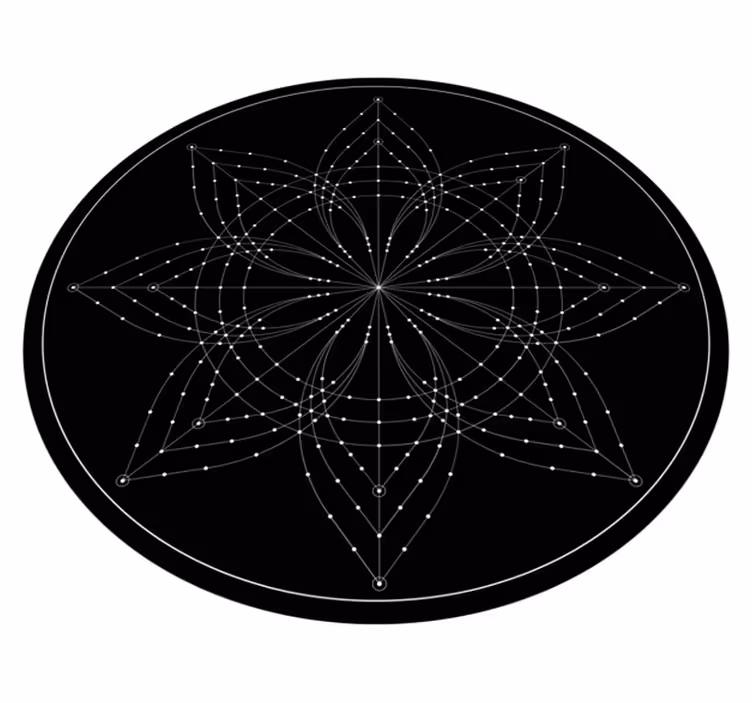 Alfombra vinílica mandala Constelación de estrellas - TenVinilo