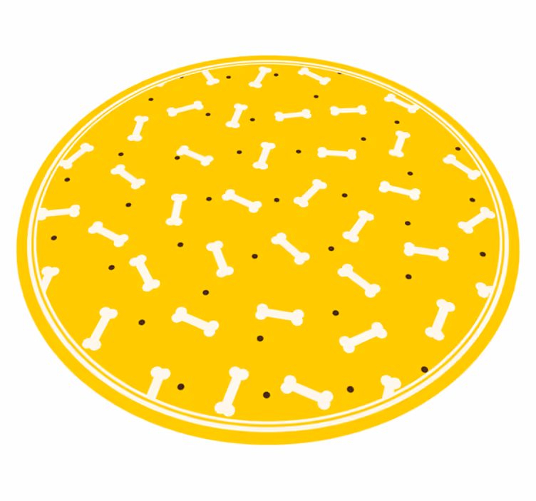 Aflombra vinílica animales patrón de hueso amarillo - TenVinilo