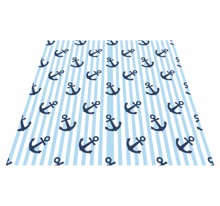Alfombra vinilo cocina Patrón de rayas verticales azul marino - TenVinilo