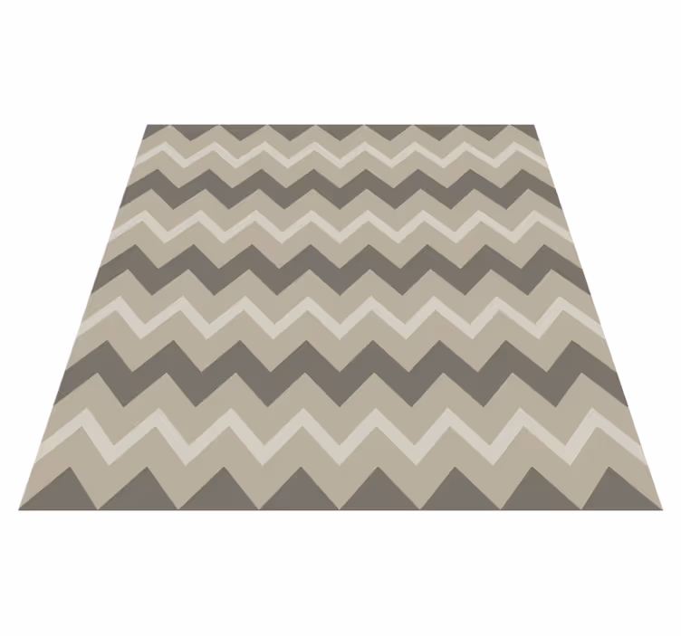 Alfombra vinilo cuadrada Tonos grises líneas en zig zag - TenVinilo