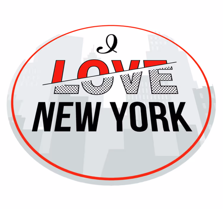 Alfombra vinílica con frase me encanta nueva york - TenVinilo