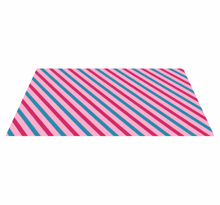 Alfombra vinílica rayas azul y rosa diagonales - TenVinilo