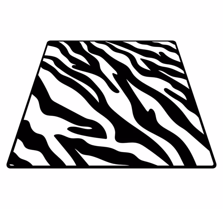 Alfombra vinílica animal print estilo cebra - TenVinilo