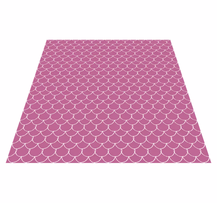 Alfombra vinilo cuadrada Sepia sirenita rosa - TenVinilo