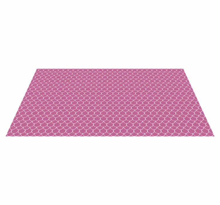 Alfombra vinilo rectangular Sepia sirenita rosa - TenVinilo