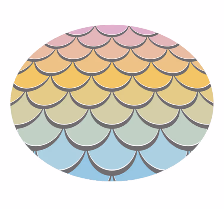 Alfombra vinílica imitación escamas de peces de colores - TenVinilo