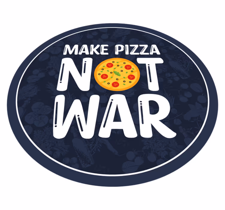 Alfombra vinílica con frase hacer pizza no - TenVinilo