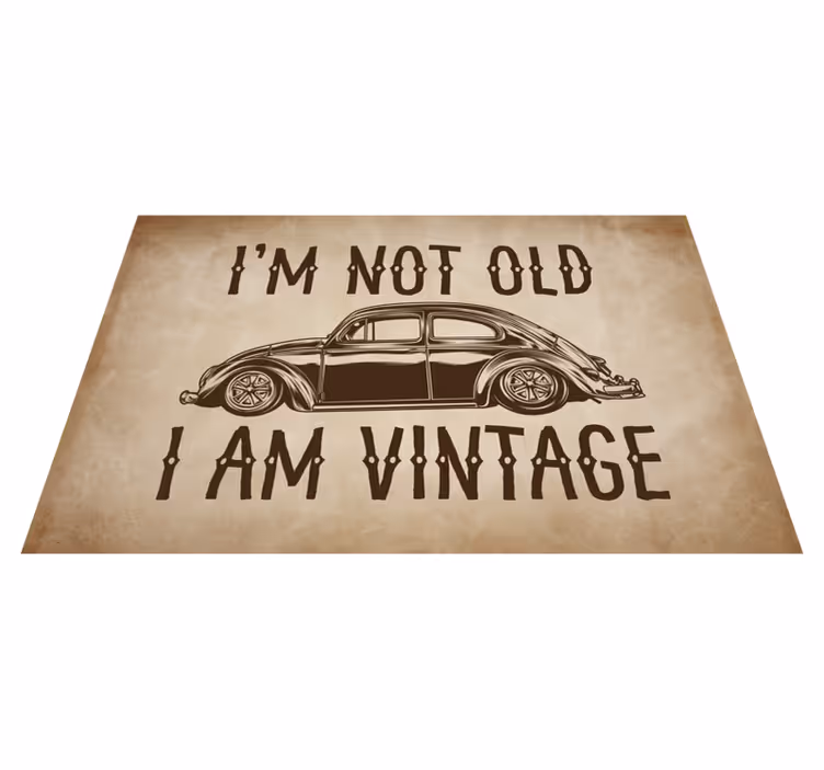 Alfombra vinílica vintage no soy viejo - TenVinilo