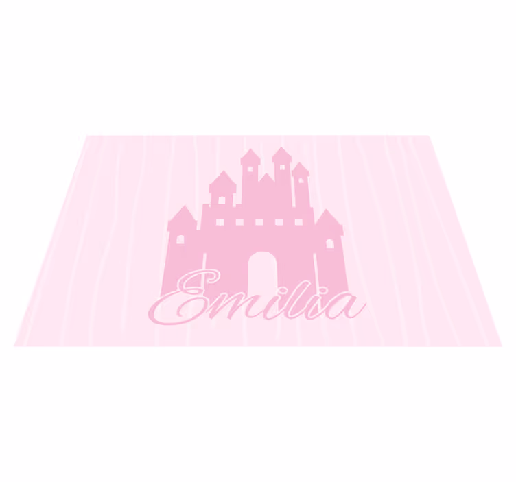 Alfombra vinílica personalizable Castillo monocolor con estrellas - TenVinilo