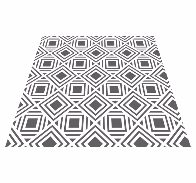 Alfombra vinílica geométrica patrón diamante elegante - TenVinilo