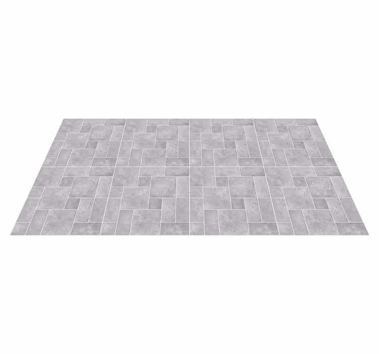 Alfombra vinílica imitación piedra patrón de ladrillo gris - TenVinilo