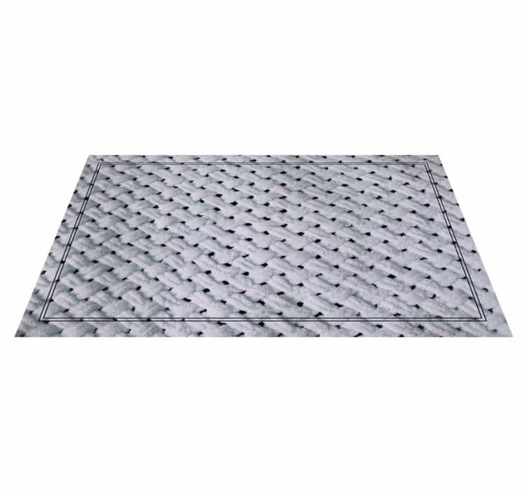 Alfombra vinílica imitación patrón de tejido elegante - TenVinilo