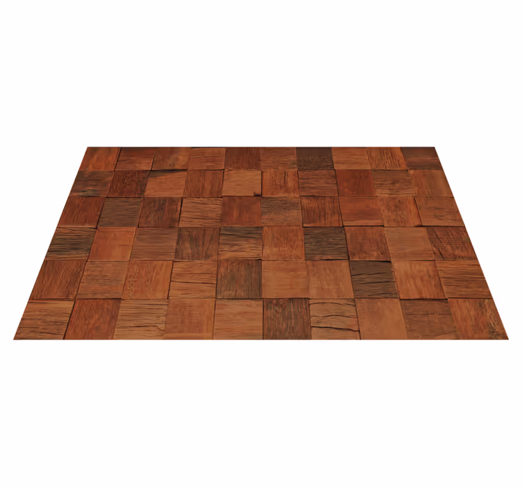 Alfombra vinílica imitación madera textura marrón cálida - TenVinilo
